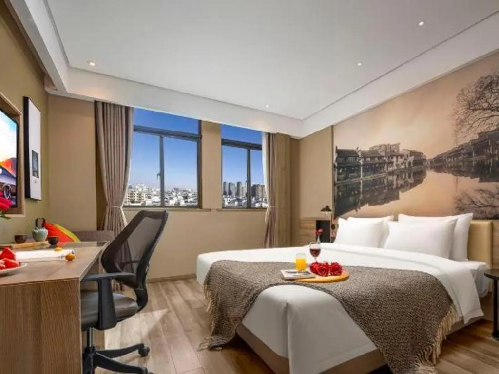 Bed in Atour Hotel Huzhou Changxing Changhai Road