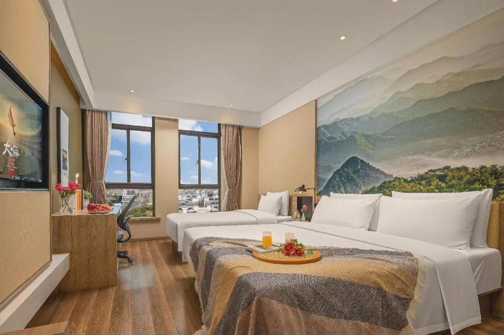 Bed in Atour Hotel Huzhou Changxing Changhai Road