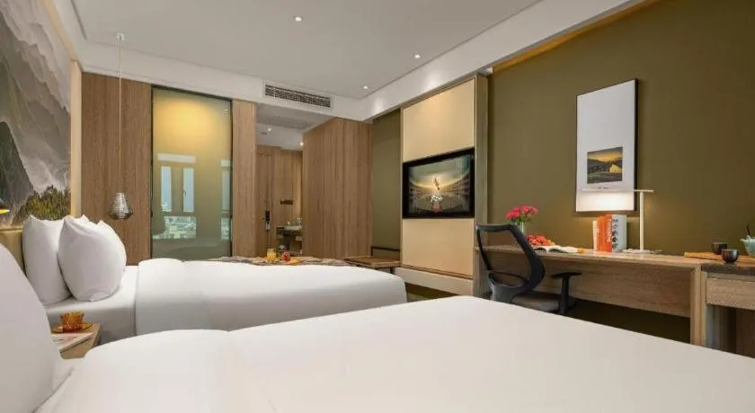 Bed in Atour Hotel Huzhou Changxing Changhai Road