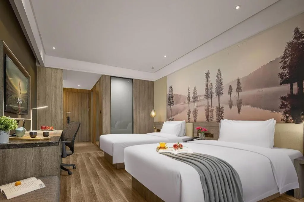 Bed in Atour Hotel Huzhou Changxing Changhai Road