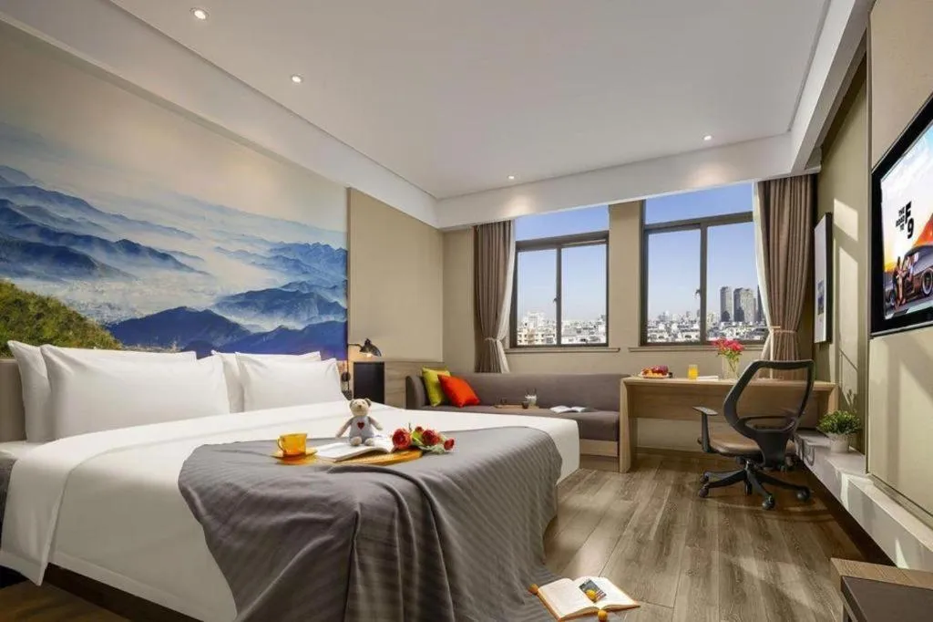 Bed in Atour Hotel Huzhou Changxing Changhai Road