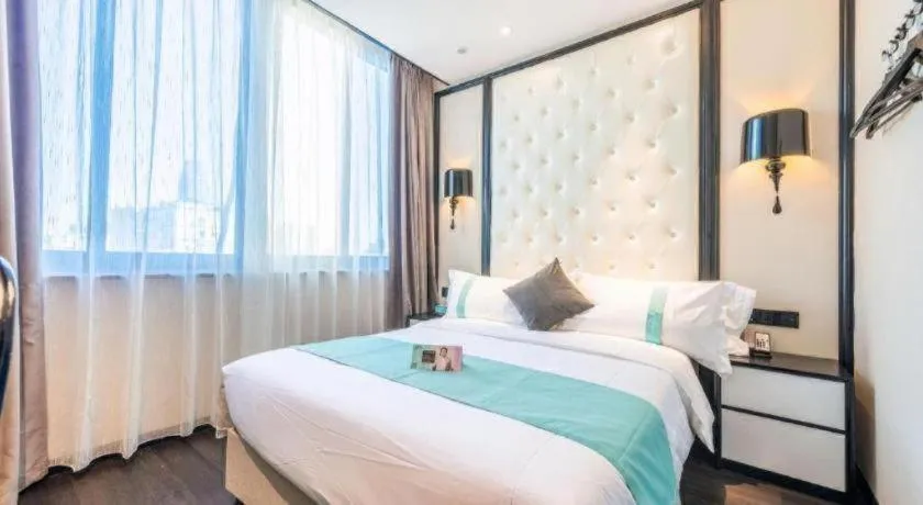 Bed in Xana Hotelle Nanchang Tengwang Pavilion Qingshan Road Metro Station