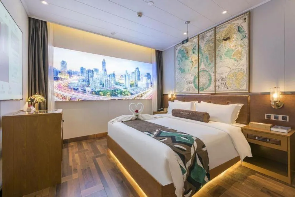 Bed in James Joyce Coffetel Anyang Railway Station Wenfeng Avenue Yinxu Scenic Spot