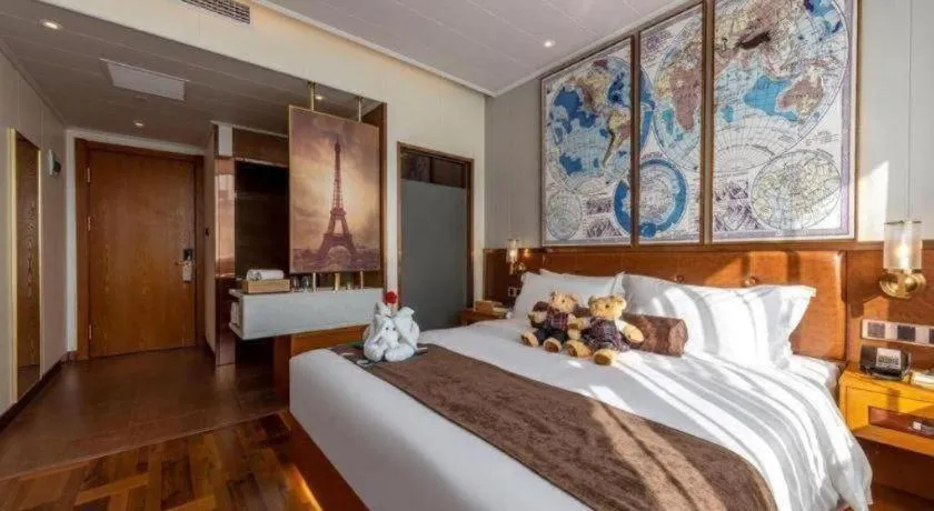 Bed in James Joyce Coffetel Anyang Railway Station Wenfeng Avenue Yinxu Scenic Spot