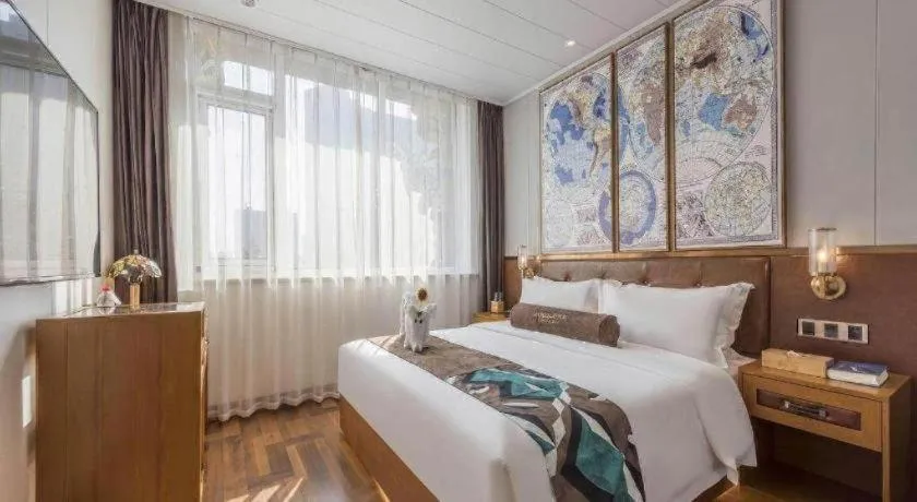 Bed in James Joyce Coffetel Anyang Railway Station Wenfeng Avenue Yinxu Scenic Spot