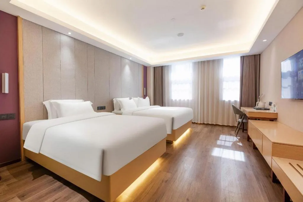 Bed in Lavande Hotels Jinzhong Youjian Pingyao