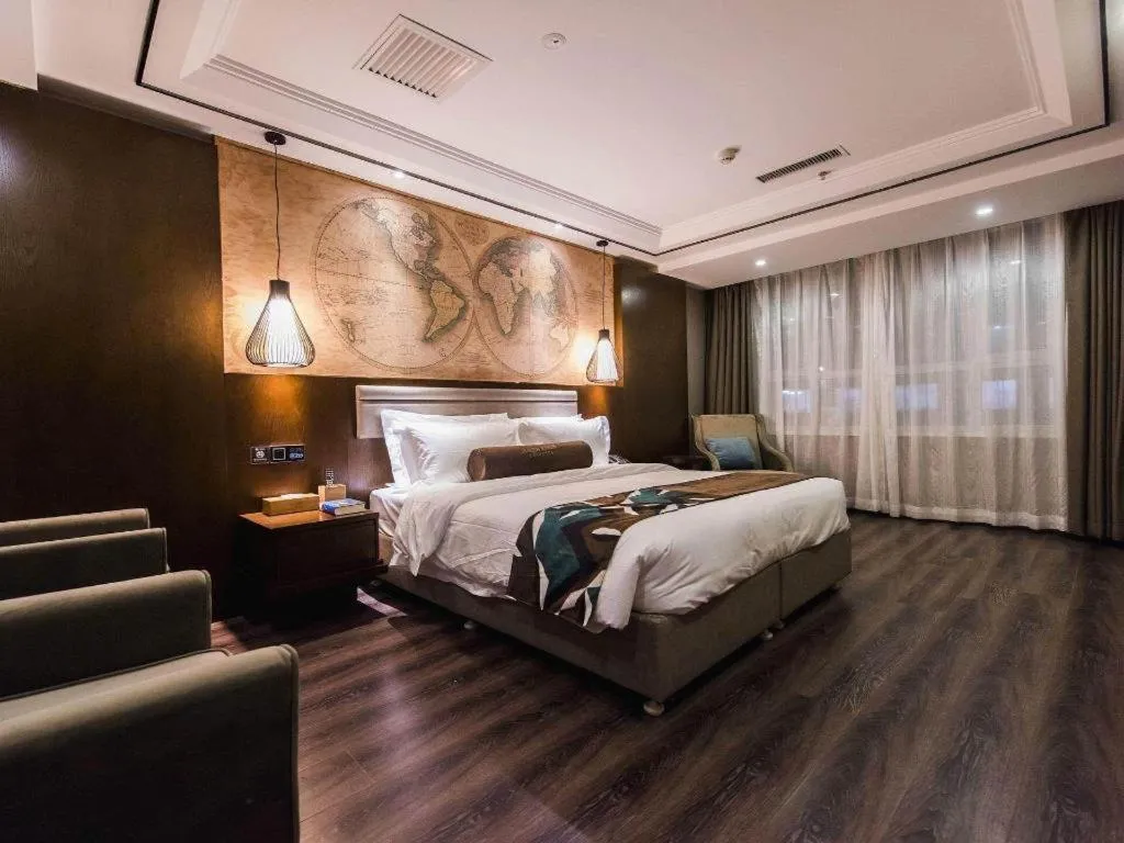 Bed in James Joyce Coffetel Jilin Railway Station Fortune Plaza