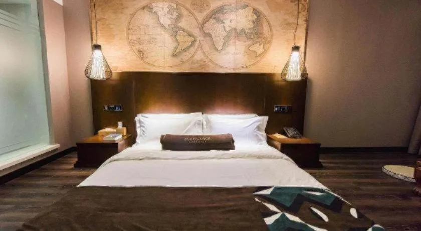 Bed in James Joyce Coffetel Jilin Railway Station Fortune Plaza