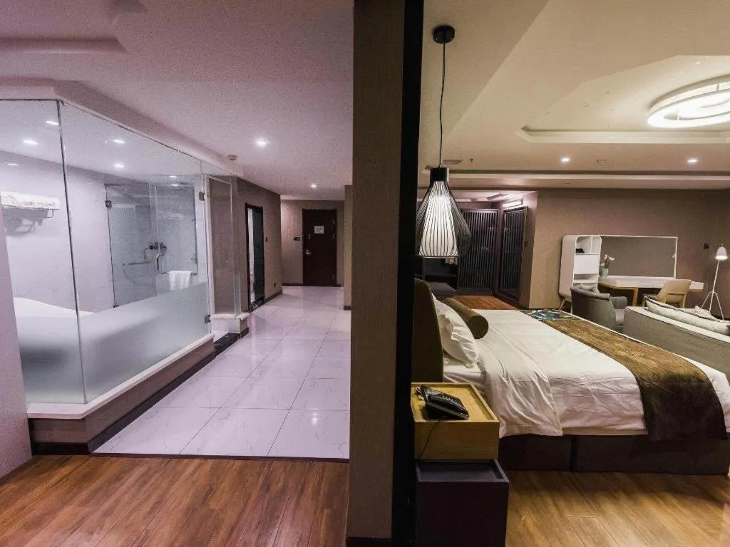 Bed in James Joyce Coffetel Jilin Railway Station Fortune Plaza