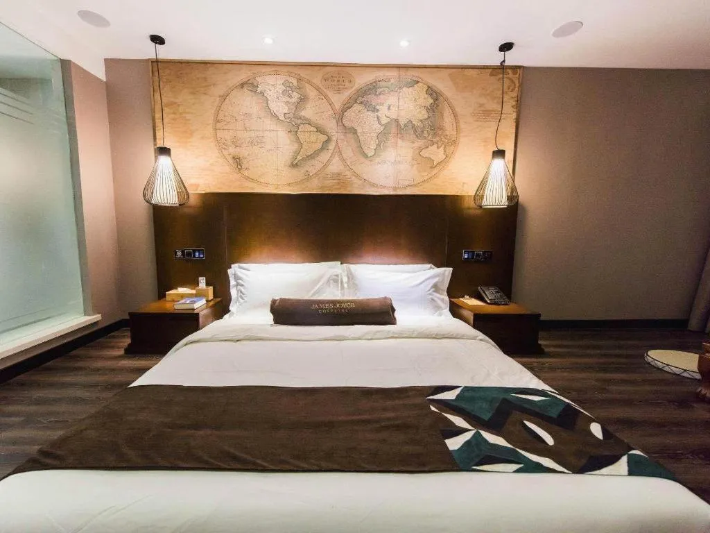 Bed in James Joyce Coffetel Jilin Railway Station Fortune Plaza