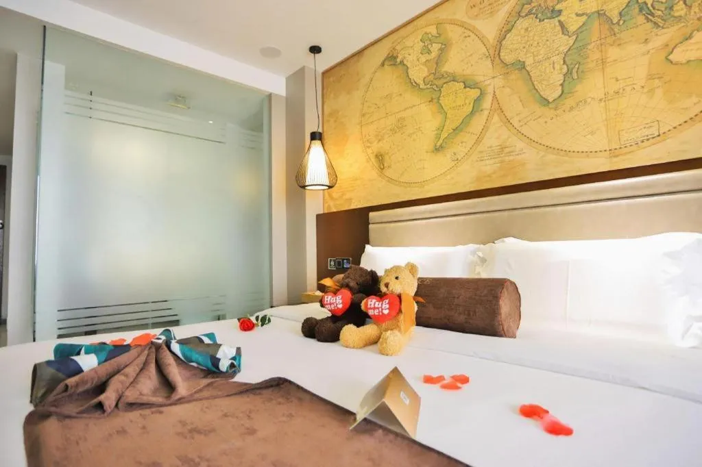 Bed in James Joyce Coffetel Jilin Railway Station Fortune Plaza