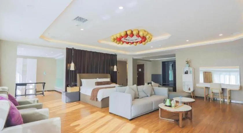 Bed in James Joyce Coffetel Jilin Railway Station Fortune Plaza