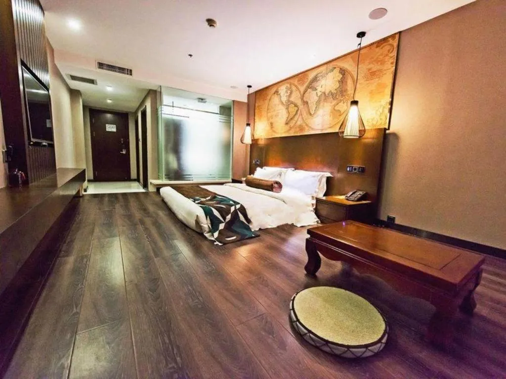 Bed in James Joyce Coffetel Jilin Railway Station Fortune Plaza