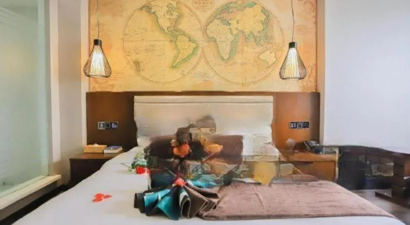 Bed in James Joyce Coffetel Jilin Railway Station Fortune Plaza