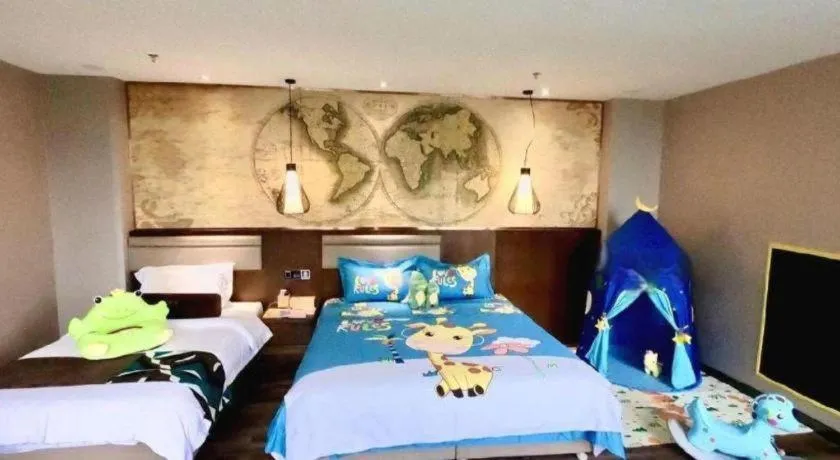 Bed in James Joyce Coffetel Jilin Railway Station Fortune Plaza