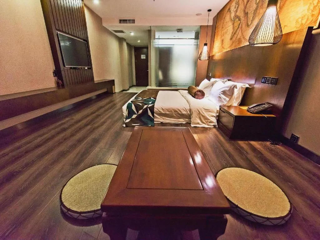 Bed in James Joyce Coffetel Jilin Railway Station Fortune Plaza