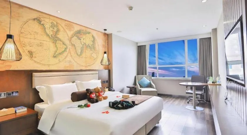 Bed in James Joyce Coffetel Jilin Railway Station Fortune Plaza