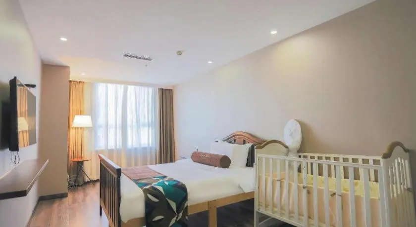 Bed in James Joyce Coffetel Jilin Railway Station Fortune Plaza