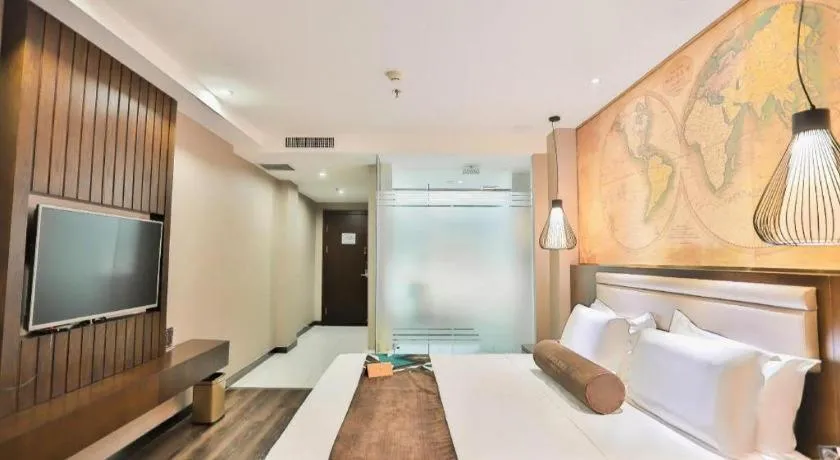 Bed in James Joyce Coffetel Jilin Railway Station Fortune Plaza