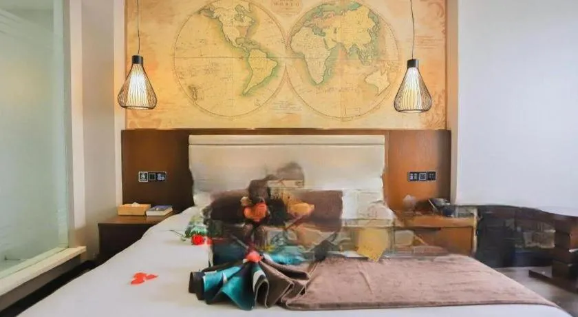 Bed in James Joyce Coffetel Jilin Railway Station Fortune Plaza