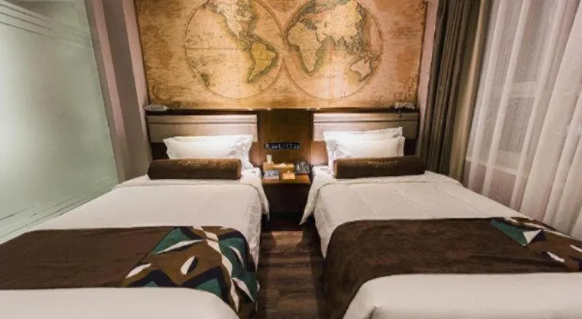 Bed in James Joyce Coffetel Jilin Railway Station Fortune Plaza