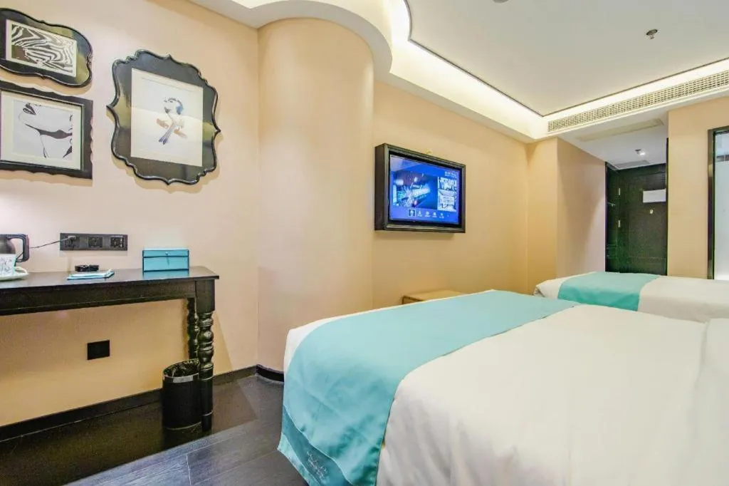 Bed in Xana Hotelle Tianjin Binjiang Road Heping Road Metro Station Quanyechang
