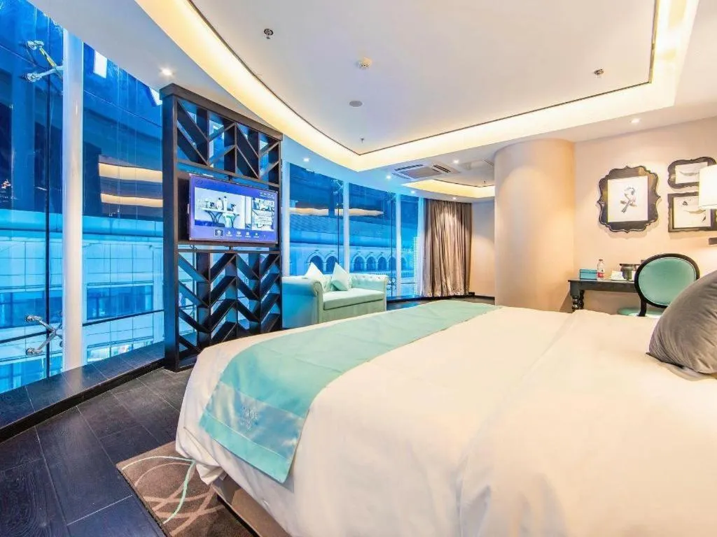 Bed in Xana Hotelle Tianjin Binjiang Road Heping Road Metro Station Quanyechang