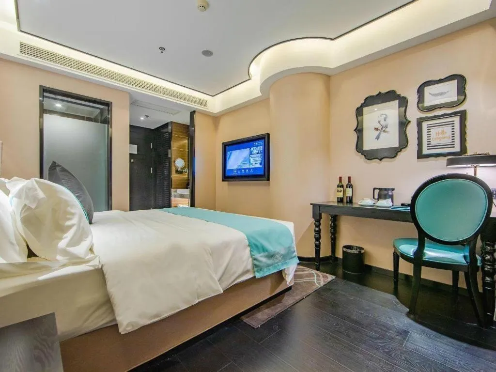 Bed in Xana Hotelle Tianjin Binjiang Road Heping Road Metro Station Quanyechang
