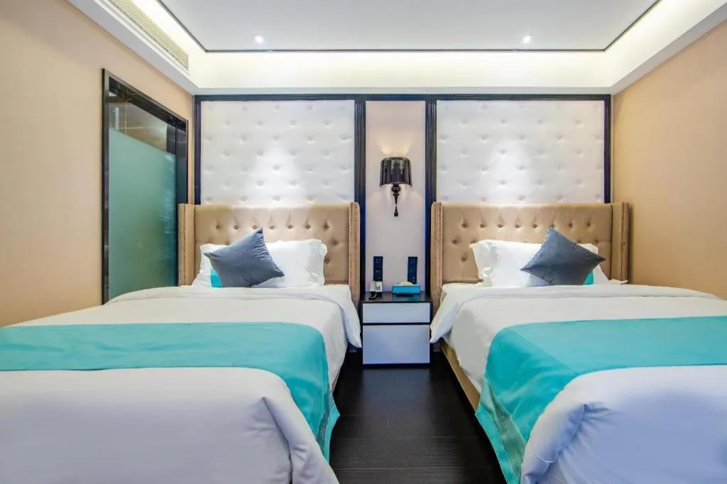 Bed in Xana Hotelle Tianjin Binjiang Road Heping Road Metro Station Quanyechang