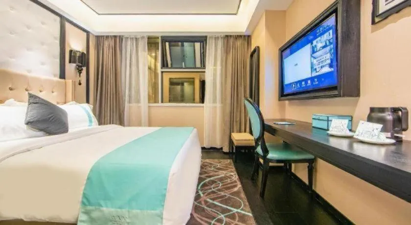 Bed in Xana Hotelle Tianjin Binjiang Road Heping Road Metro Station Quanyechang