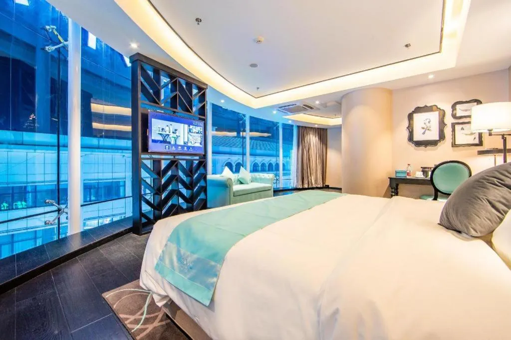 Bed in Xana Hotelle Tianjin Binjiang Road Heping Road Metro Station Quanyechang
