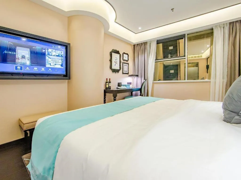 Bed in Xana Hotelle Tianjin Binjiang Road Heping Road Metro Station Quanyechang