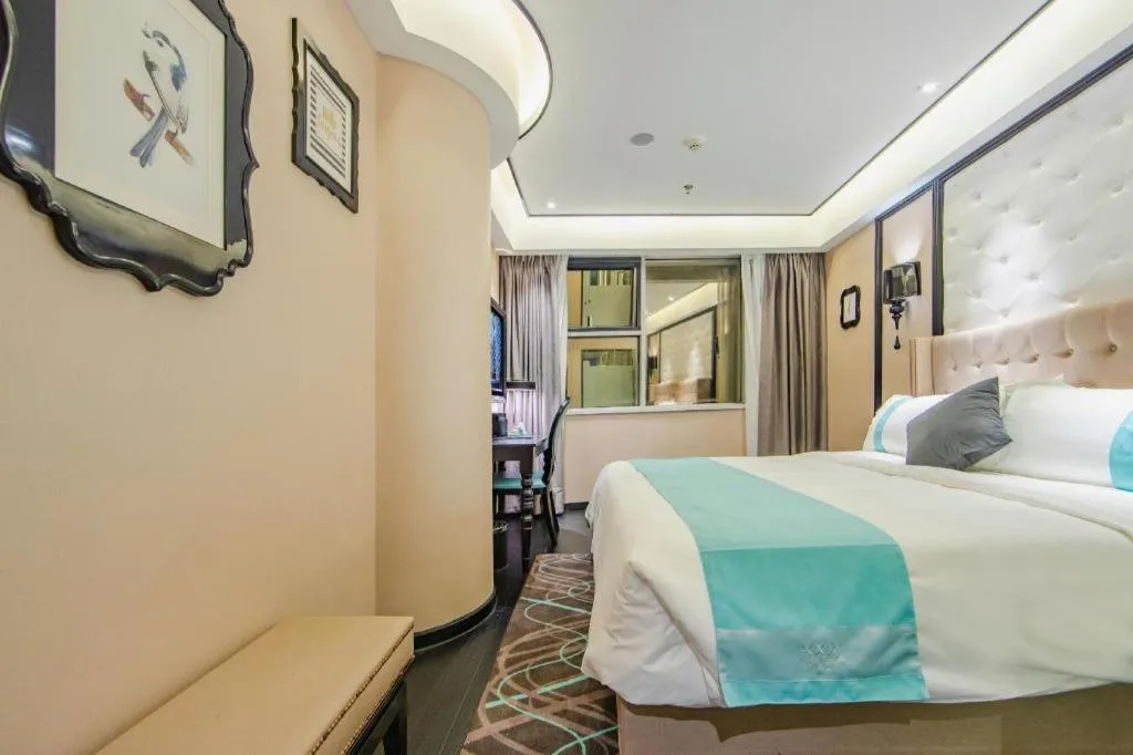 Bed in Xana Hotelle Tianjin Binjiang Road Heping Road Metro Station Quanyechang