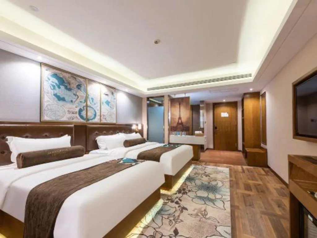 Bed in James Joyce Coffetel Harbin West High-speed Railway Station Wanda Plaza