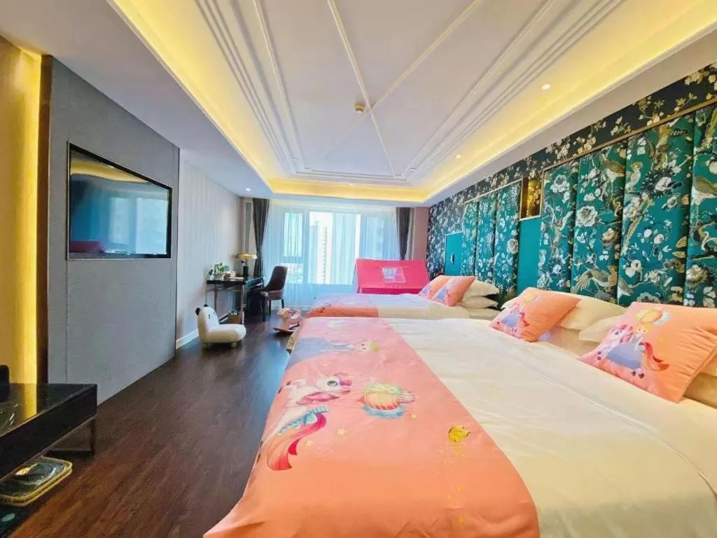 Bed in James Joyce Coffetel Harbin West High-speed Railway Station Wanda Plaza