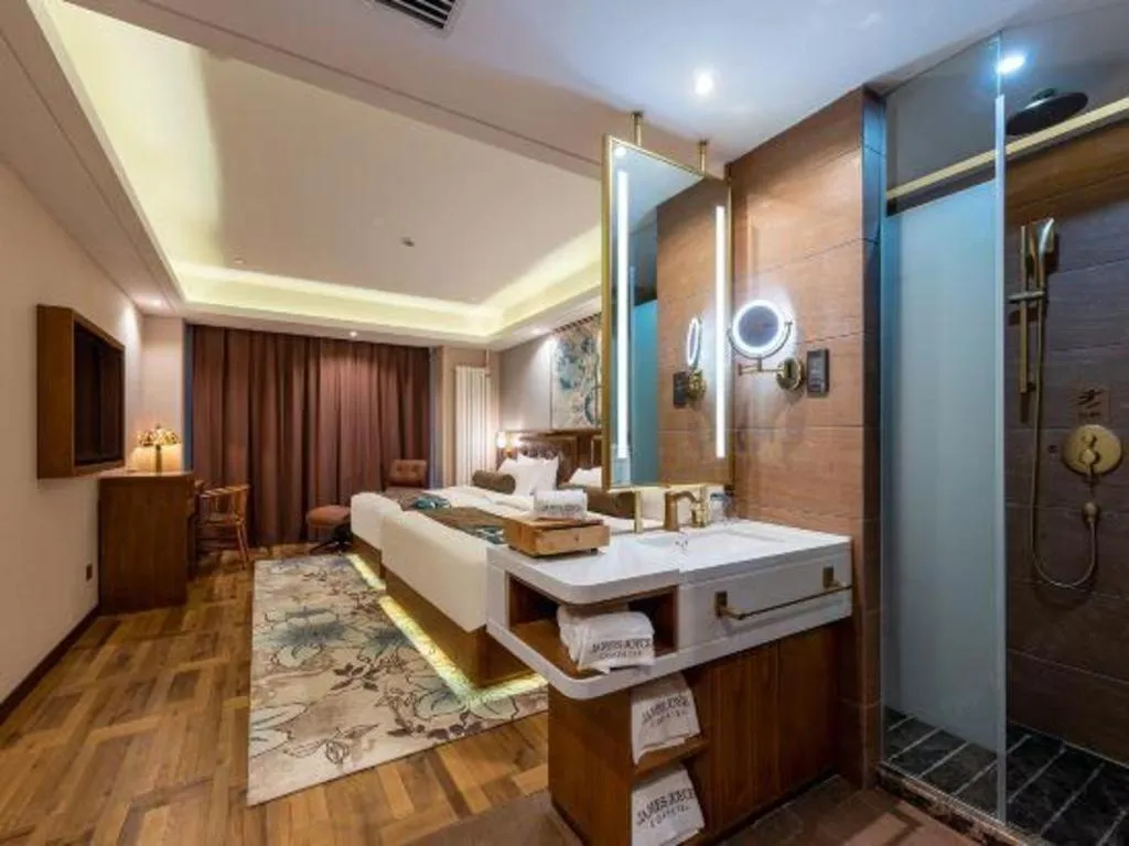 Bed in James Joyce Coffetel Harbin West High-speed Railway Station Wanda Plaza