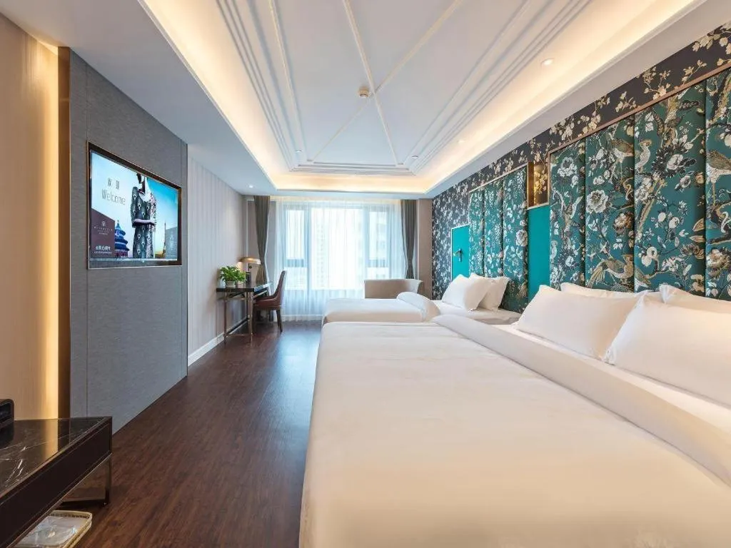 Bed in James Joyce Coffetel Harbin West High-speed Railway Station Wanda Plaza