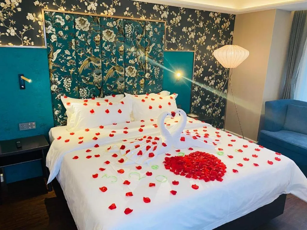 Bed in James Joyce Coffetel Harbin West High-speed Railway Station Wanda Plaza