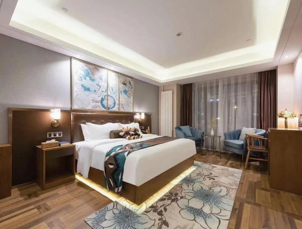 Bed in James Joyce Coffetel Harbin West High-speed Railway Station Wanda Plaza