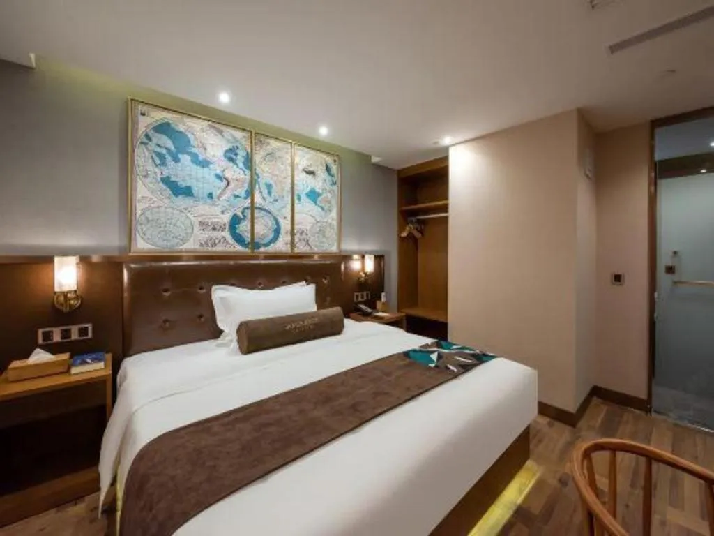 Bed in James Joyce Coffetel Harbin West High-speed Railway Station Wanda Plaza