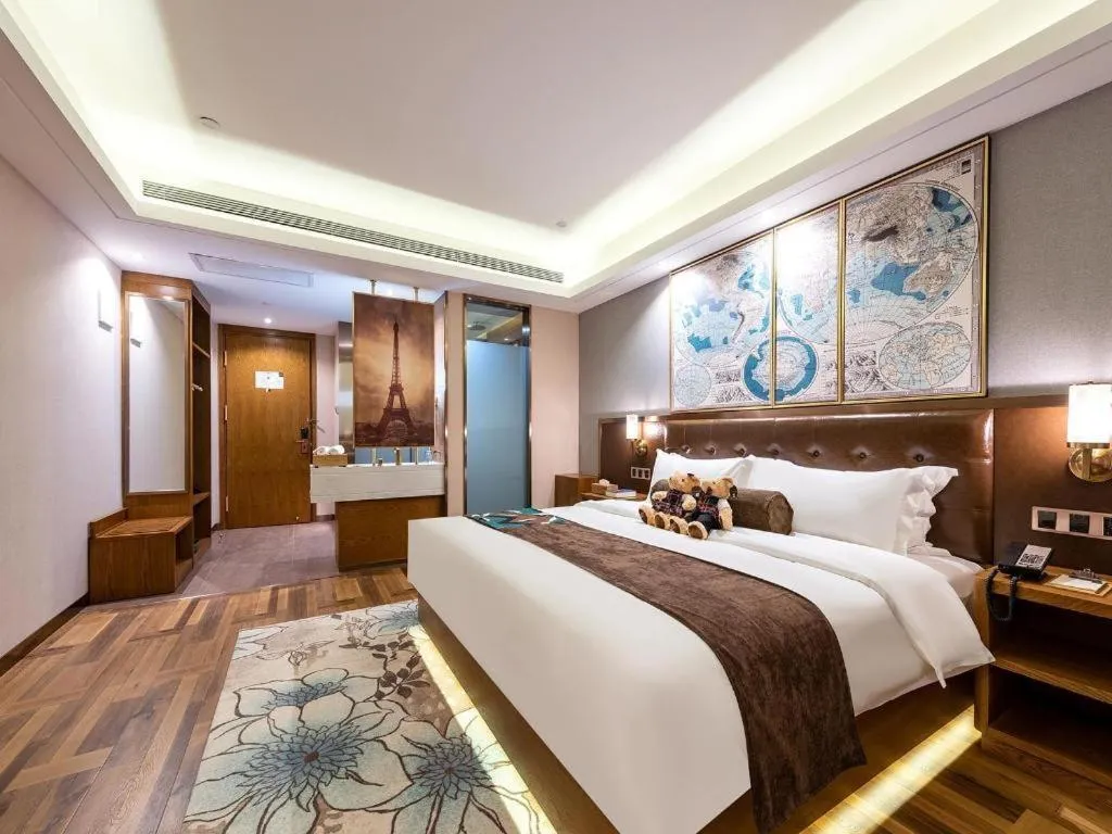 Bed in James Joyce Coffetel Harbin West High-speed Railway Station Wanda Plaza