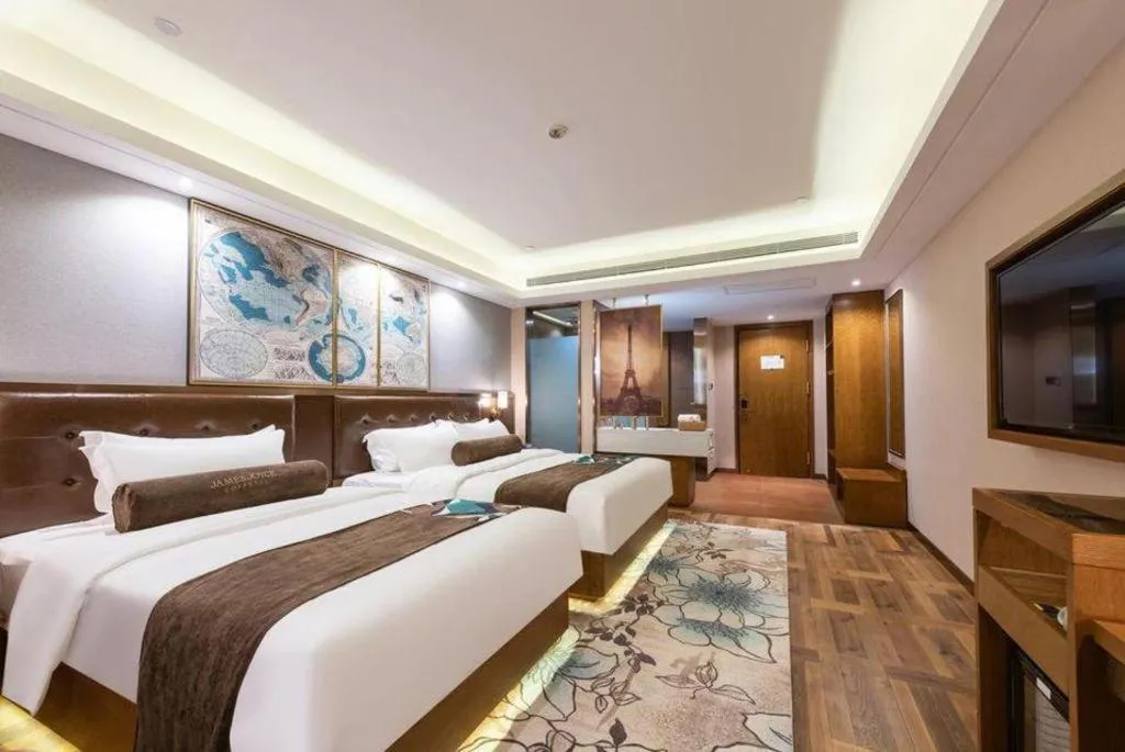 Bed in James Joyce Coffetel Harbin West High-speed Railway Station Wanda Plaza