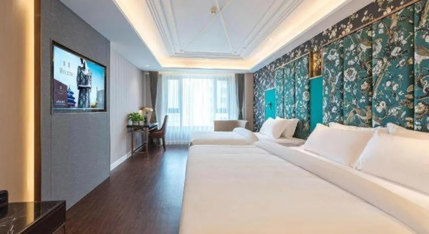 Bed in James Joyce Coffetel Harbin West High-speed Railway Station Wanda Plaza