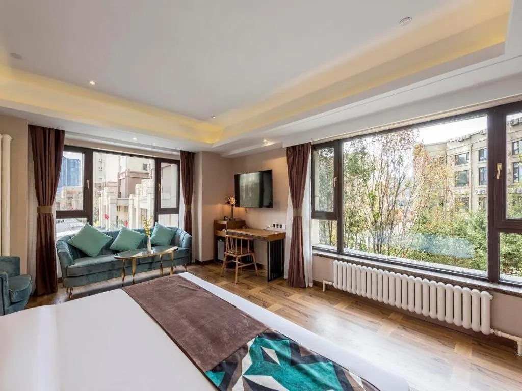 Bed in James Joyce Coffetel Harbin West High-speed Railway Station Wanda Plaza