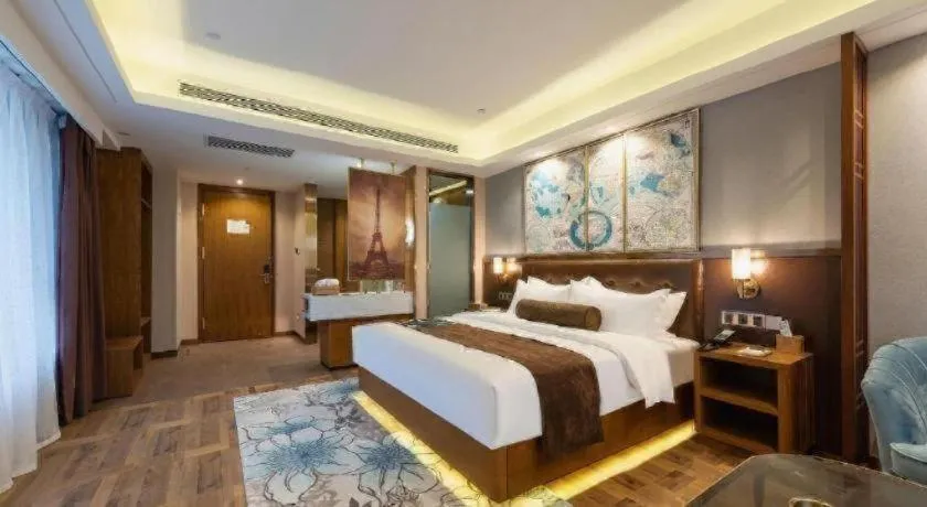 Bed in James Joyce Coffetel Harbin West High-speed Railway Station Wanda Plaza