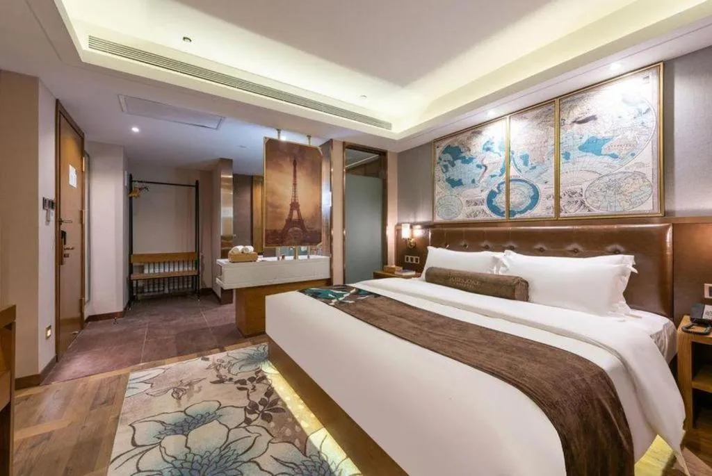 Bed in James Joyce Coffetel Harbin West High-speed Railway Station Wanda Plaza