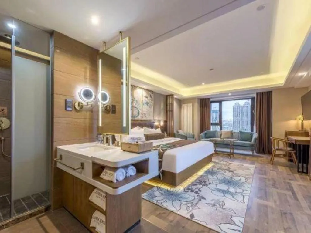 Bed in James Joyce Coffetel Harbin West High-speed Railway Station Wanda Plaza