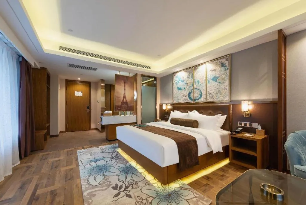 Bed in James Joyce Coffetel Harbin West High-speed Railway Station Wanda Plaza