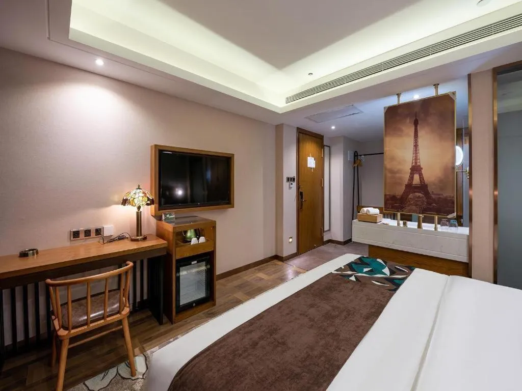 Bed in James Joyce Coffetel Harbin West High-speed Railway Station Wanda Plaza