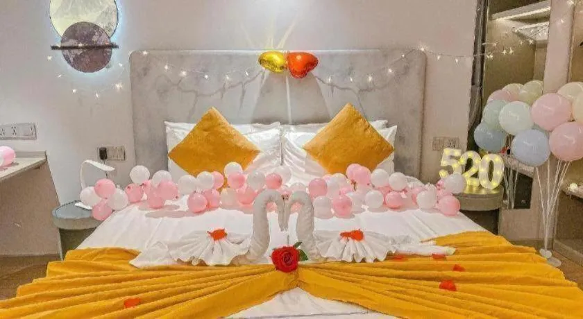 Bed in Magnotel Hotel Wuhan Jiangtan Lihuangpo Road Pedestrian Street